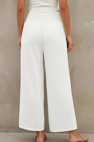 Urban Flow Smocked Wide-Legs Pants SandSet