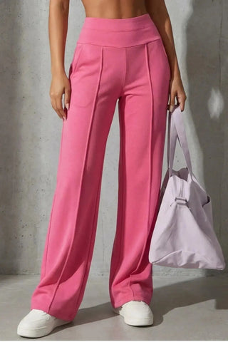 Women's Plain Loose Straight Leg Pants SandSet