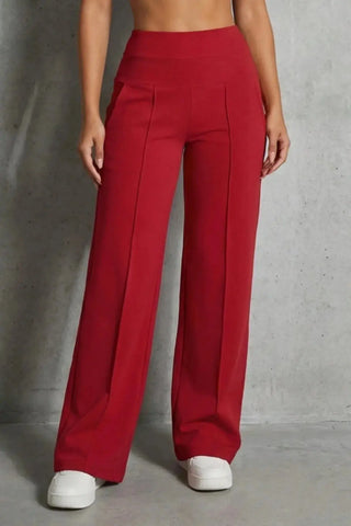 Women's Plain Loose Straight Leg Pants SandSet