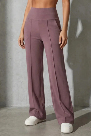 Women's Plain Loose Straight Leg Pants SandSet