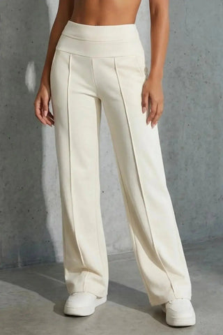 Women's Plain Loose Straight Leg Pants SandSet