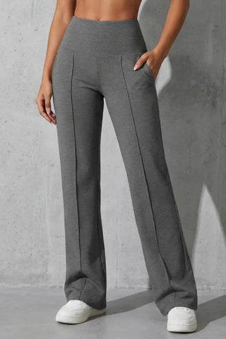 Women's Plain Loose Straight Leg Pants SandSet