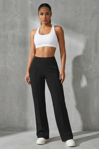 Women's Plain Loose Straight Leg Pants SandSet