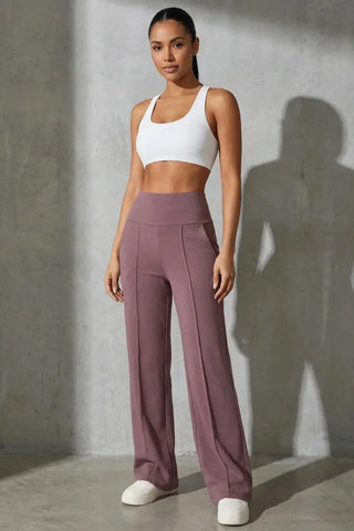 Women's Plain Loose Straight Leg Pants SandSet