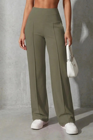 Women's Plain Loose Straight Leg Pants SandSet