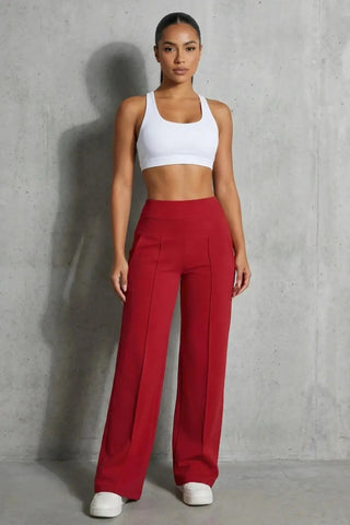 Women's Plain Loose Straight Leg Pants SandSet