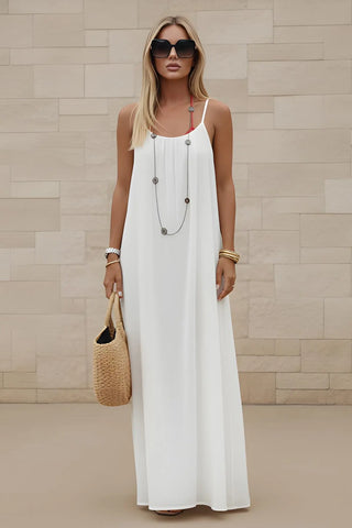 Women’s Stylish Backless Square-Neck Cami Maxi Dress SandSet