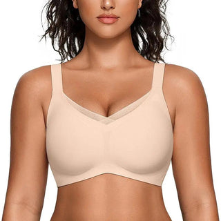 Womens Wireless Bras V Mesh Comfortable Bralette Supportive CureBaby